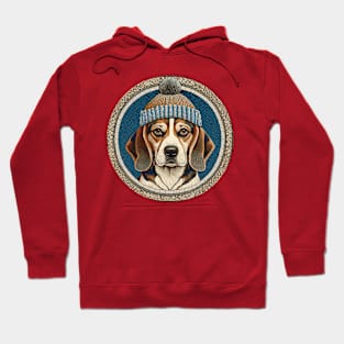 Beagle dog dressed for winter Hoodie